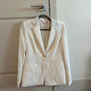 Elie Tahari Studded Crepe Blazer